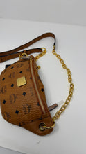 MCM Bag, Cognac Leather Fursten Chain Small Belt Bag