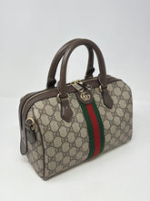 Gucci Bag, GG Supreme Monogram Web Small Ophidia Boston Bag
