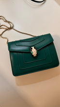 Bvlgari Bag, Emerald Green Calfskin Leather Serpenti Forever Crossbody