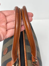 Fendi Bag, Striped Pequin Canvas & Leather Vintage Boston Bag