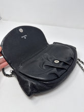 Chanel Bag, 2013 Black Caviar Leather Half Moon Wallet On Chain