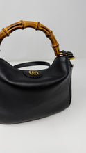 Gucci Bag, Black Leather Diana Small Bamboo Shoulder Bag