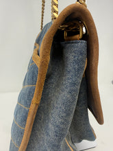 Saint Laurent Bag, Denim Suede Monogram Medium Niki Chain Satchel
