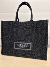 Versace Bag, Black Barocco Athena Large Tote Bag