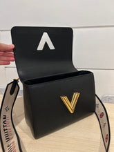 Louis Vuitton Bag, Black Epi Twist MM Monogram Flower Strap Bag