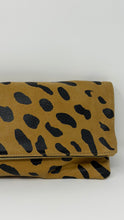 Clare V. Leopard Print Foldover Clutch