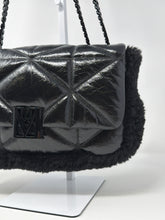 MCM Bag, Black Leather & Shearling Travia Small Shoulder Bag