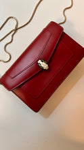 Bvlgari Bag, Ruby Red Calfskin Leather Serpenti Forever Crossbody