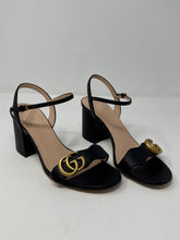 Gucci Shoes, Black GG Thong Heel Sandals (size 36.5)