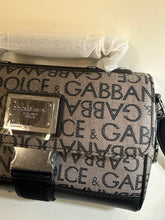 Dolce & Gabbana Bag, Grey & Black Jacquard Messenger Bag