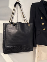Chanel Bag, 1986 Black Lambskin Quilted CC Shopping Tote