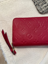 Louis Vuitton Red Empreinte Monogram Leather Zippy Wallet