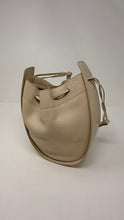 The Row Bag, Cream Pebbled Leather Drawstring Bucket Bag