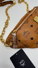 MCM Bag, Cognac Leather Fursten Chain Small Belt Bag