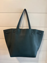 Celine Bag, Hunter Green Soft Grained Calfskin Small Belt Cabas Phantom Tote