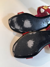 Valentino Shoes, Red Leather Roman Stud Sandals (size 37.5)