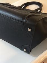 Celine Bag, Black Drummed Calfskin Luggage Tote