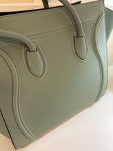 Celine Bag, Sage Pebbled Leather Medium Phantom Luggage Tote Bag