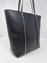 Valentino Bag, Black Leather Rockstud Zip Tote