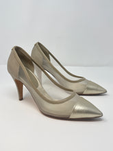 Chanel Shoes, Gold Leather Mesh Pumps (size 39)