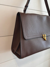 Leo et Violette Bag, Brown Grained Leather Le Daily Soft Laurence Shoulder Bag
