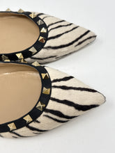 Valentino Shoes, Zebra Print Rockstud Flats (size 39)
