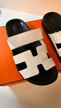 Hermes Shoes, White Calfskin Chypre Techno-Sandal (Size 36.5)