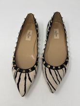 Valentino Shoes, Zebra Print Rockstud Flats (size 39)