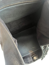 Henry Beguelin Bag, Black Intrecciato & Smooth Leather Hobo Bag