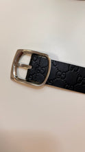 Gucci Black GG Guccissima Leather Belt (size 85)