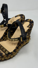 Christian Louboutin Shoes, Nappa Silk Leopard Wedges (size 38)