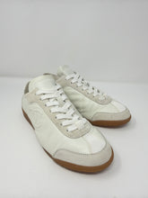 Chanel Shoes, White Calfskin & Suede CC Sneakers (size 36)