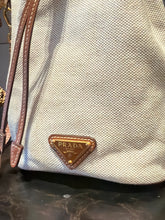 Prada Bag, Canvaz & Leather Pouch with Wristlet