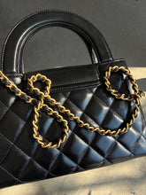Chanel Bag, Black Shiny Aged Calfskin Quilted Nano Kelly Shopper Bag
