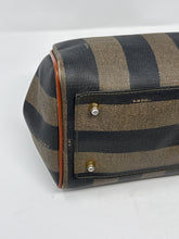 Fendi Bag, Striped Pequin Canvas & Leather Vintage Boston Bag