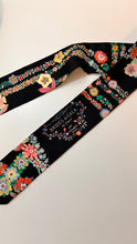Hermès Silk ‘Brides de Gala en Fleurs’ Black Twilly