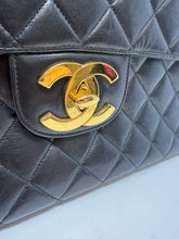 Chanel Bag, 1997 Black Lambskin Quilted XL Jumbo Single Flap