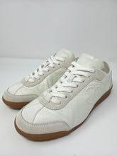 Chanel Shoes, White Calfskin & Suede CC Sneakers (size 36)