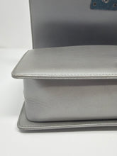 Chanel Bag, 2016 Silver Metallic Caviar Chevron Quilted Medium Boy Flap Bag