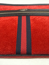 Gucci Bag, Red Ophidia GG Suede Leather Clutch