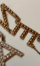 Chanel Gold & Strass CHA-NEL Diamantes Letter Drop Earrings
