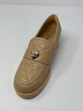 Chanel Shoes, Beige Lambskin Quilted CC Heart Loafers (size 37)