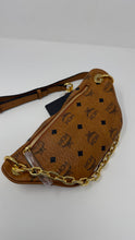 MCM Bag, Cognac Leather Fursten Chain Small Belt Bag
