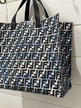 Fendi Bag, Blue & White FF Glazed Canvas Shopper Tote