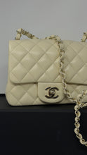 Chanel Bag, 2026 Cream Lambskin Quilted Leather Mini Square Flap Bag