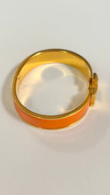 Hermès Orange & Gold H Clic Clac Bracelet