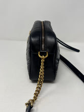 Gucci Bag, Black Calfskin Matelasse Small GG Marmont Chain Shoulder Bag