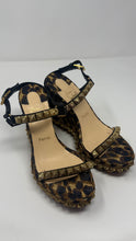 Christian Louboutin Shoes, Nappa Silk Leopard Wedges (size 38)