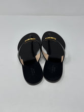 Gucci Shoes, Black Leather GG Thong Sandals (size 40.5)