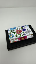 Gucci White Leather Flora-Motif Card Case